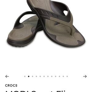 CROCS Brown and Black Flip-Flops